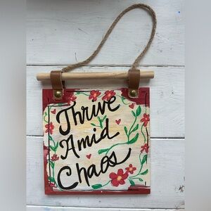 Handcrafted Floral Wall Art - Red and Green